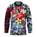 Personalized Sydney Swans Football Hockey Jersey Tropical Hibiscus Flowers - Pacific Fusion Style