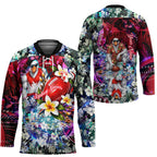 Personalized Sydney Swans Football Hockey Jersey Tropical Hibiscus Flowers - Pacific Fusion Style