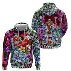 Personalized Sydney Swans Football Hoodie Tropical Hibiscus Flowers - Pacific Fusion Style