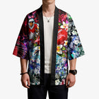 Personalized Sydney Swans Football Kimono Tropical Hibiscus Flowers - Pacific Fusion Style
