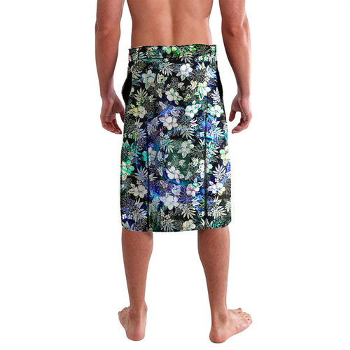 Personalized Sydney Swans Football Lavalava Tropical Hibiscus Flowers - Pacific Fusion Style