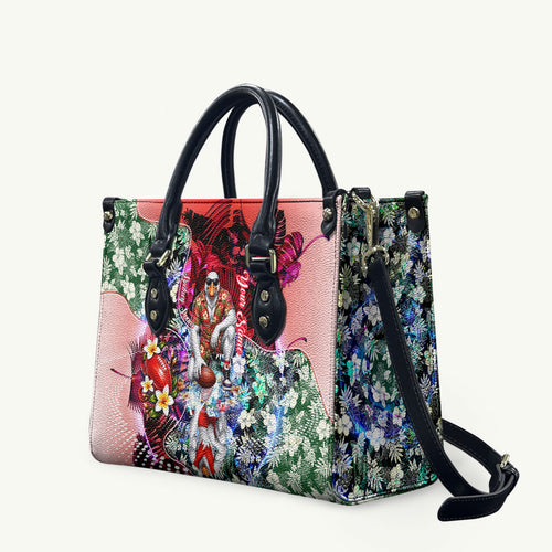 Personalized Sydney Swans Football Leather Bag Tropical Hibiscus Flowers - Pacific Fusion Style
