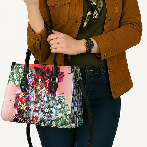 Personalized Sydney Swans Football Leather Bag Tropical Hibiscus Flowers - Pacific Fusion Style