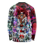 Personalized Sydney Swans Football Long Sleeve Shirt Tropical Hibiscus Flowers - Pacific Fusion Style