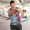 Personalized Sydney Swans Football Men Tank Top Tropical Hibiscus Flowers - Pacific Fusion Style