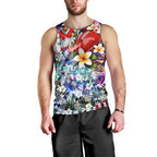 Personalized Sydney Swans Football Men Tank Top Tropical Hibiscus Flowers - Pacific Fusion Style