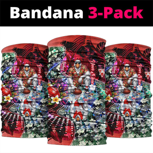 Personalized Sydney Swans Football Neck Gaiter Tropical Hibiscus Flowers - Pacific Fusion Style