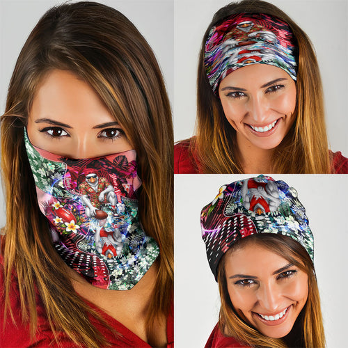 Personalized Sydney Swans Football Neck Gaiter Tropical Hibiscus Flowers - Pacific Fusion Style