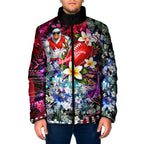 Personalized Sydney Swans Football Padded Jacket Tropical Hibiscus Flowers - Pacific Fusion Style