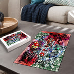 Personalized Sydney Swans Football Puzzle Tropical Hibiscus Flowers - Pacific Fusion Style