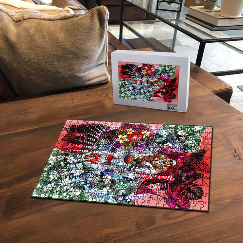 Personalized Sydney Swans Football Puzzle Tropical Hibiscus Flowers - Pacific Fusion Style