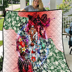 Personalized Sydney Swans Football Quilt Tropical Hibiscus Flowers - Pacific Fusion Style