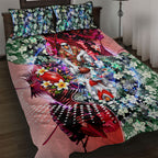 Personalized Sydney Swans Football Quilt Bed Set Tropical Hibiscus Flowers - Pacific Fusion Style