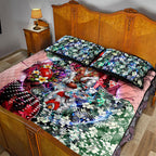 Personalized Sydney Swans Football Quilt Bed Set Tropical Hibiscus Flowers - Pacific Fusion Style