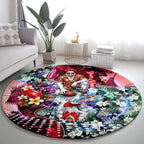 Personalized Sydney Swans Football Round Carpet Tropical Hibiscus Flowers - Pacific Fusion Style