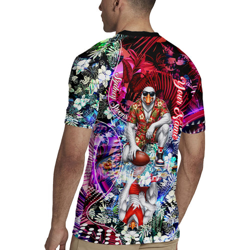 Personalized Sydney Swans Football Rugby Jersey Tropical Hibiscus Flowers - Pacific Fusion Style