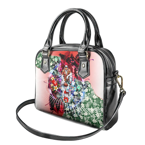 Personalized Sydney Swans Football Shoulder Handbag Tropical Hibiscus Flowers - Pacific Fusion Style