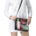 Personalized Sydney Swans Football Shoulder Handbag Tropical Hibiscus Flowers - Pacific Fusion Style