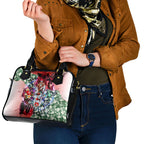 Personalized Sydney Swans Football Shoulder Handbag Tropical Hibiscus Flowers - Pacific Fusion Style