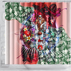 Personalized Sydney Swans Football Shower Curtain Tropical Hibiscus Flowers - Pacific Fusion Style
