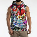 Personalized Sydney Swans Football Sleeveless Hoodie Tropical Hibiscus Flowers - Pacific Fusion Style
