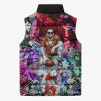 Personalized Sydney Swans Football Sleeveless Puffer Jacket Tropical Hibiscus Flowers - Pacific Fusion Style