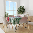 Personalized Sydney Swans Football Tablecloth Tropical Hibiscus Flowers - Pacific Fusion Style