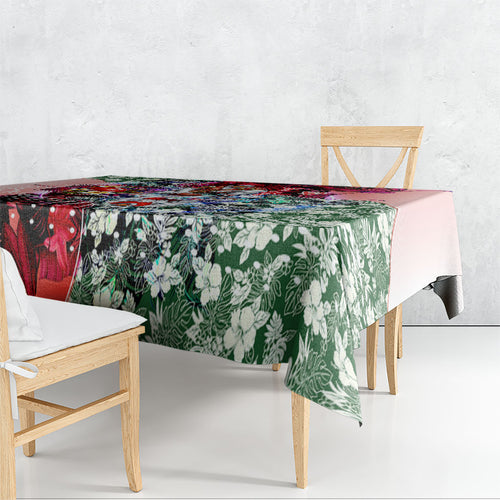 Personalized Sydney Swans Football Tablecloth Tropical Hibiscus Flowers - Pacific Fusion Style