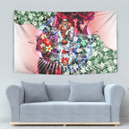 Personalized Sydney Swans Football Tapestry Tropical Hibiscus Flowers - Pacific Fusion Style