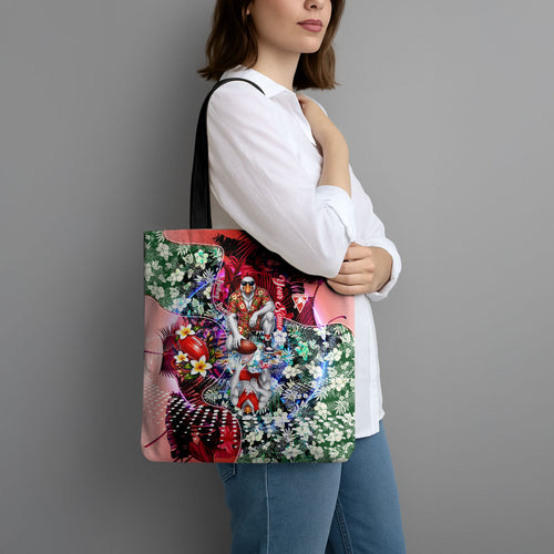 Personalized Sydney Swans Football Tote Bag Tropical Hibiscus Flowers - Pacific Fusion Style