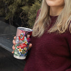 Personalized Sydney Swans Football Tumbler Cup Tropical Hibiscus Flowers - Pacific Fusion Style