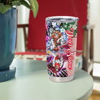 Personalized Sydney Swans Football Tumbler Cup Tropical Hibiscus Flowers - Pacific Fusion Style