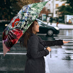 Personalized Sydney Swans Football Umbrella Tropical Hibiscus Flowers - Pacific Fusion Style