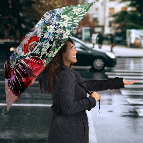 Personalized Sydney Swans Football Umbrella Tropical Hibiscus Flowers - Pacific Fusion Style