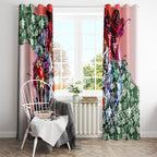 Personalized Sydney Swans Football Window Curtain Tropical Hibiscus Flowers - Pacific Fusion Style