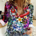 Personalized Sydney Swans Football Women Casual Shirt Tropical Hibiscus Flowers - Pacific Fusion Style