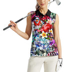 Personalized Sydney Swans Football Women Sleeveless Polo Shirt Tropical Hibiscus Flowers - Pacific Fusion Style