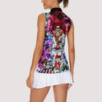 Personalized Sydney Swans Football Women Sleeveless Polo Shirt Tropical Hibiscus Flowers - Pacific Fusion Style