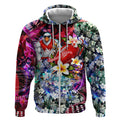 Personalized Sydney Swans Football Zip Hoodie Tropical Hibiscus Flowers - Pacific Fusion Style