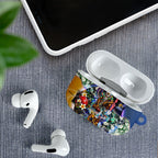 Personalized West Coast Eagles Football AirPods Case Tropical Hibiscus Flowers - Pacific Fusion Style