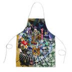 Personalized West Coast Eagles Football Apron Tropical Hibiscus Flowers - Pacific Fusion Style