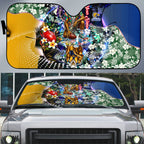 Personalized West Coast Eagles Football Auto Sun Shade Tropical Hibiscus Flowers - Pacific Fusion Style