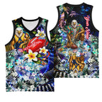 Personalized West Coast Eagles Football Basketball Jersey Tropical Hibiscus Flowers - Pacific Fusion Style