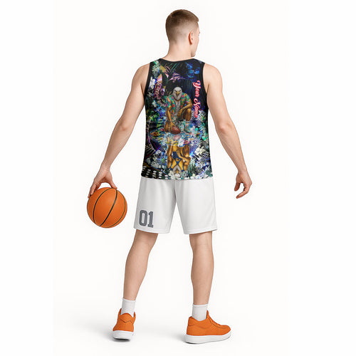 Personalized West Coast Eagles Football Basketball Jersey Tropical Hibiscus Flowers - Pacific Fusion Style