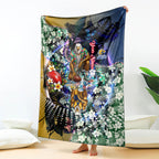 Personalized West Coast Eagles Football Blanket Tropical Hibiscus Flowers - Pacific Fusion Style