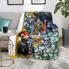 Personalized West Coast Eagles Football Blanket Tropical Hibiscus Flowers - Pacific Fusion Style