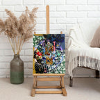 Personalized West Coast Eagles Football Canvas Wall Art Tropical Hibiscus Flowers - Pacific Fusion Style