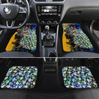 Personalized West Coast Eagles Football Car Mats Tropical Hibiscus Flowers - Pacific Fusion Style