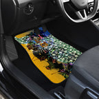 Personalized West Coast Eagles Football Car Mats Tropical Hibiscus Flowers - Pacific Fusion Style