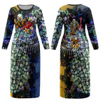 Personalized West Coast Eagles Football Couples Matching Long Sleeve Bodycon Dress and Hawaiian Shirt Tropical Hibiscus Flowers - Pacific Fusion Style
